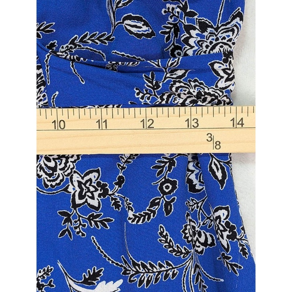 MSK Petite Sundress Womens PL Blue Floral Cotttagecore Vintage 90s Y2K Whimsical - Picture 7 of 11